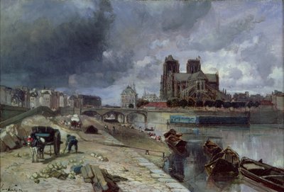 Notre-Dame from the Quai de la Tournelle, 1852 by Johan Barthold Jongkind